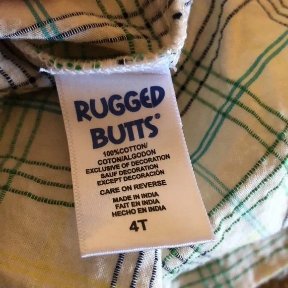 Boys rugged spring Easter butts plaid flannel long sleeve shirt - Picture 9 of 12